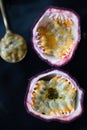 Exotic Passion Fruit on a Moody Background