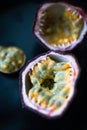 Exotic Passion Fruit on a Moody Background