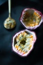 Exotic Passion Fruit on a Moody Background