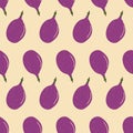 Exotic passion fruit seamless pattern. Endless background tropical aesthetic. Vector hand drawn flat illustration Royalty Free Stock Photo