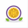 Exotic Passion Fruit Slice Graphic Royalty Free Stock Photo