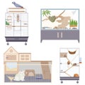 Exotic Pets Icons Set