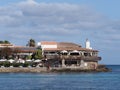 Exotic pier on Atlantic Ocean at Sal island, Cape Verde