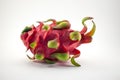 Exotic pink Dragon fruit on white background Royalty Free Stock Photo