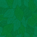 Exotic plant. Tropical pattern, palm leaves seamless vector floral background Royalty Free Stock Photo