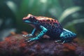 Exotic poisonous animal frog from tropical Amazon rain forest. Neural network AI generated