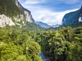 Exotic rainforest landscape from gunung mulu national park borneo malaysia Royalty Free Stock Photo