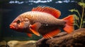 Exotic Red Fish Swimming In Brazilian Zoo: Uhd Image With Bugcore And Rtx On