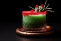 Exotic Red green cactus cocktail. Generate Ai Royalty Free Stock Photo