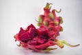 Exotic ripe pink Pitaya or Dragon fruit. Red Pitahaya tropical f