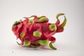 Exotic ripe pink Pitaya or Dragon fruit on white background Royalty Free Stock Photo