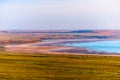 Exotic salt lake Baskunchak in Astrakhan oblast, Russia Royalty Free Stock Photo