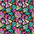 Exotic seamless tropical pattern.