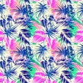 Exotic seamless tropical pattern. Royalty Free Stock Photo