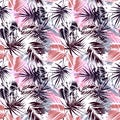 Exotic seamless tropical pattern. Royalty Free Stock Photo