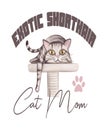 Exotic shorthair cat mom graphic