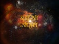 Exotic Silent Night Sky with Letters Royalty Free Stock Photo