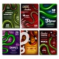 Exotic Snakes Show Advertising Banners Set Vector