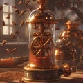 Exotic Steampunk Spice Grinder Royalty Free Stock Photo