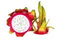 Exotic Thai Fruit. Dragon fruit - Geow Mangon. Royalty Free Stock Photo