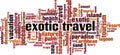 Exotic travel word cloud