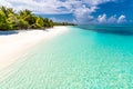 Exotic tropical beach landscape for background or wallpaper. Design of tourism for summer vacation holiday destination concept. Royalty Free Stock Photo