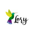 Exotic tropical lory bird