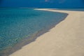 Exotic tropical sandbank beach. Summer vacation and tourism, popular destination, luxury travel concept. Maldives, Indian Ocean. S Royalty Free Stock Photo