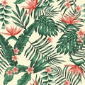 Exotic tropical seamless pattern background