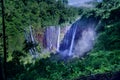 Exotic Tumpak Sewu waterfall in the tropical forest