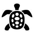 Exotic turtle icon, simple style