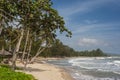 Exotic virgin beach with golden Royalty Free Stock Photo