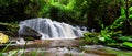 Exotic waterfall and lake landscape panoramic beautiful waterfall in rainforest at Mundang waterfall national park,