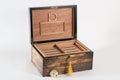 Exotic wood cigar humidor Royalty Free Stock Photo