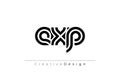 EXP Creative Unique Modern Letter Logo Design Royalty Free Stock Photo
