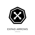 expad arrows icon in trendy design style. expad arrows icon isolated on white background. expad arrows vector icon simple and Royalty Free Stock Photo
