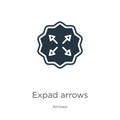 Expad arrows icon vector. Trendy flat expad arrows icon from arrows collection isolated on white background. Vector illustration