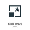 Expad arrows vector icon on white background. Flat vector expad arrows icon symbol sign from modern arrows collection for mobile