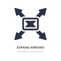 expand arrows icon on white background. Simple element illustration from UI concept Royalty Free Stock Photo