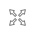 Expand arrows line icon