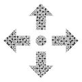 Expand Arrows Recursive Mosaic of Itself Items Royalty Free Stock Photo