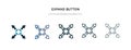 Expand button icon in different style vector illustration. two colored and black expand button vector icons designed in filled,