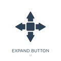 expand button icon in trendy design style. expand button icon isolated on white background. expand button vector icon simple and