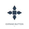 expand button icon in trendy design style. expand button icon isolated on white background. expand button vector icon simple and Royalty Free Stock Photo