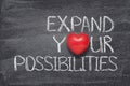 Expand possibilities heart Royalty Free Stock Photo