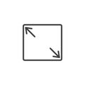 Expand screen line icon