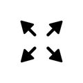 Expand to full screen fullscreen line art vector icon for apps and websites