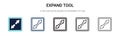 Expand tool icon in filled, thin line, outline and stroke style. Vector illustration of two colored and black expand tool vector