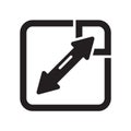 Expand Tool icon vector sign and symbol isolated on white background, Expand Tool logo concept