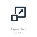 Expand tool icon vector. Trendy flat expand tool icon from user interface collection isolated on white background. Vector